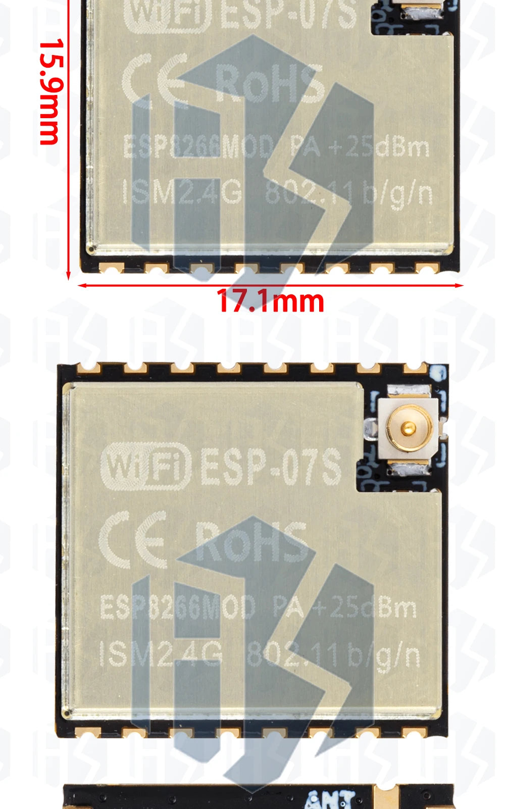 ESP8266 WiFi Wireless Transceiver Module ESP-01/ESP-01S/ESP-07/ESP-07S/ESP-12/ESP-12E/ESP-12F for Arduino DIY Projects