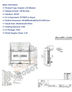 TENSTAR 12864-59N IIC 4P LCD Module  I2C ST7567S COG Graphic Display Screen Board LCM Panel 128x64 Dot Matrix Screen