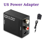 ADC Analog To Digital Audio Converter RCA to Optical Toslink Audio Adapter Analog Digital Fiber Toslink Coaxial Audio Converter