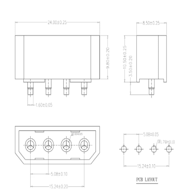 5pcs 5.08mm Pitch Molex White Big 4p 4d Female Socket Straight Hollow Needle for Pc Computer Atx Ide Power Connector