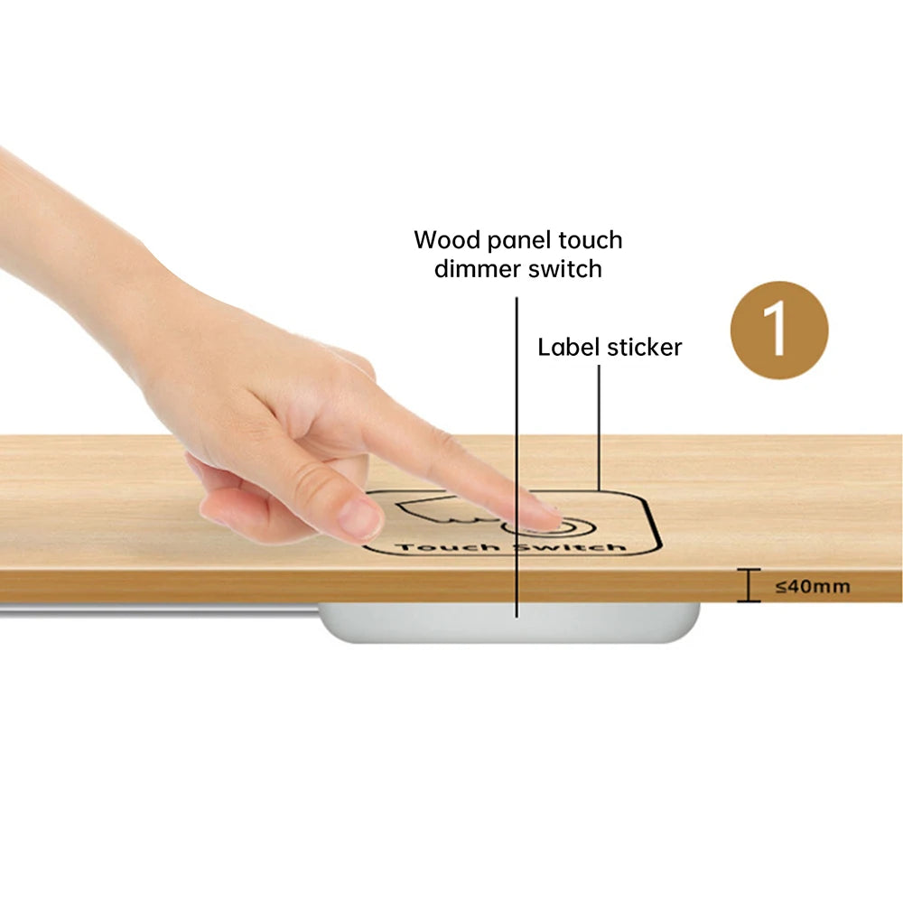 5V 12V 24V LED Dimmable Touch Sensor Switch Penetrating Wood Panel Smart Home Customized Dimmer for Lighting Control