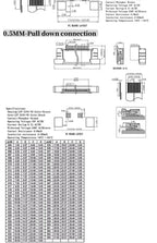 10Pcs FPC connector socket 0.5/1.0mm flip cover/up/down connection 4/5/6/7/8/10/12/14/16/18/20/22/24/26/28/30/32/34/40/45/50/60P