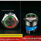 push button switch Two/three color, light metal 16 19 22mm self-locking/reset waterproof hotel doorbell customization latching