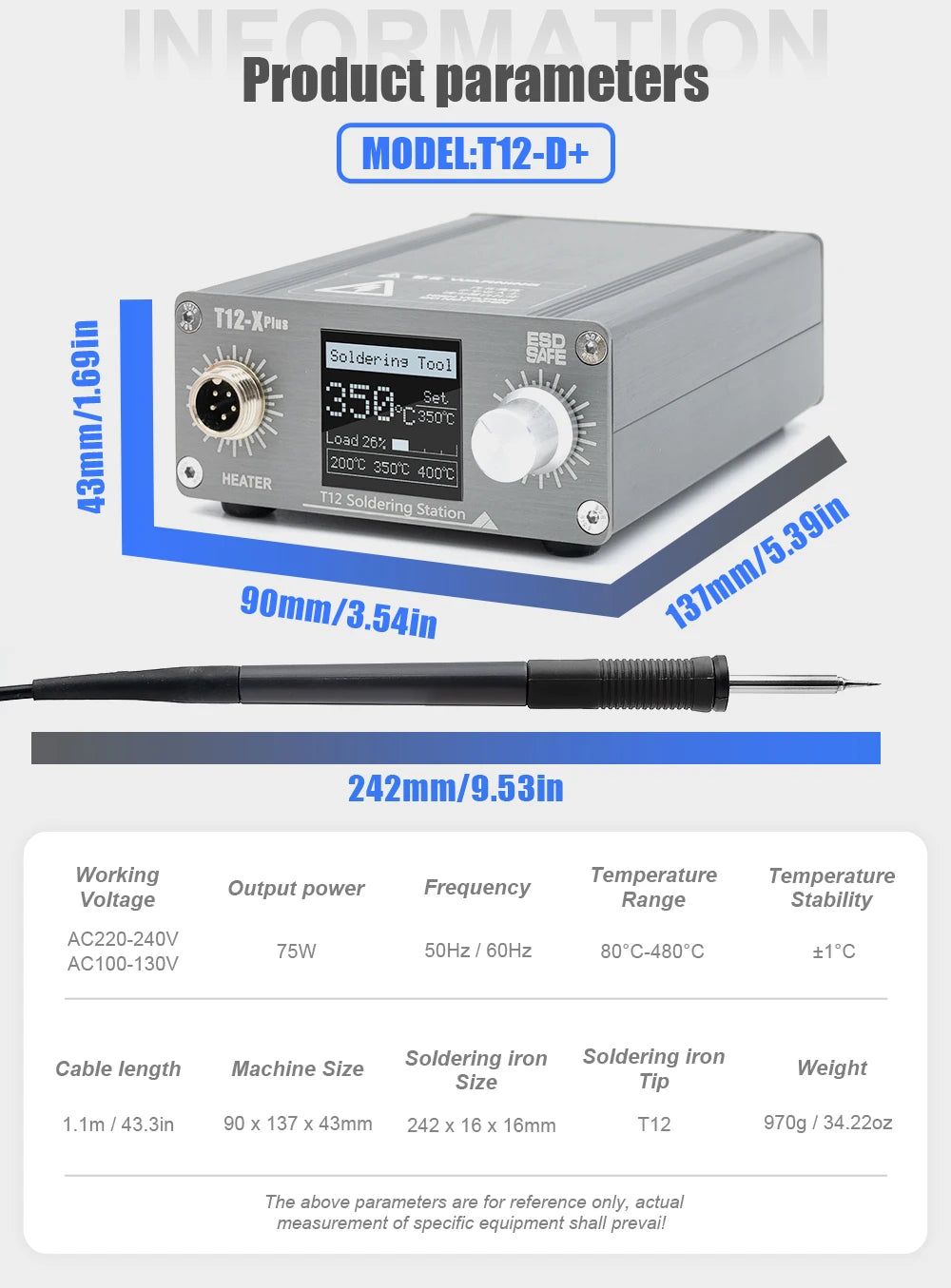 JCD T12-X PLUS Soldering Station Electronic Soldering Iron With T12 Tips For PCB Repair Mobile Phone Board Welding Repair Tools