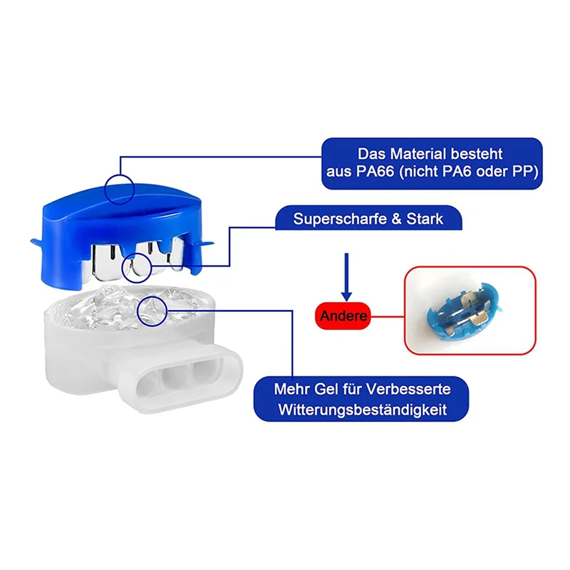 Promotion! 60PCS Cable Connectors For Robotic Lawnmowers, Waterproof Connection Cable Wire Connector With Gel Filling
