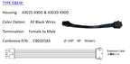 43025-0800 to 43020-0800 Extension Cable, 430250800 to 430200800 Female to Male Cable, Molex Micro Fit 3.0 Cable, 8P