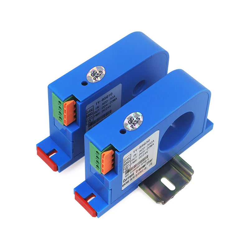 Hall DC Current Sensor Transmitter Output 4-20mA Power Supply 24VDC 0-150A Input 10mm 22mm 30mm Hole Current Transformer
