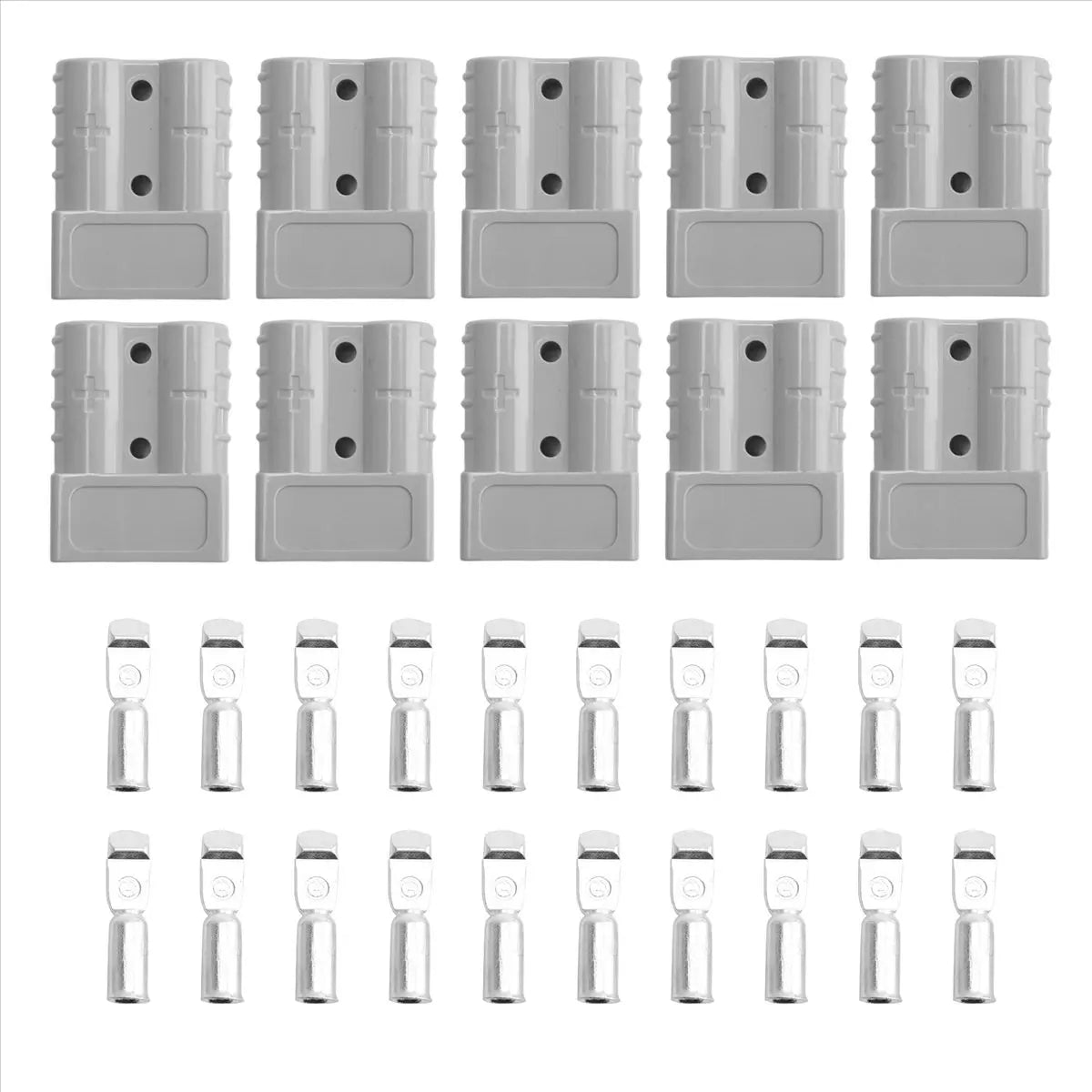 morning 10Pcs for Anderson Style Plug Connectors DC Power Tool 50A 12-24V 6AWG Double Pole with Copper Contact Power Connectors