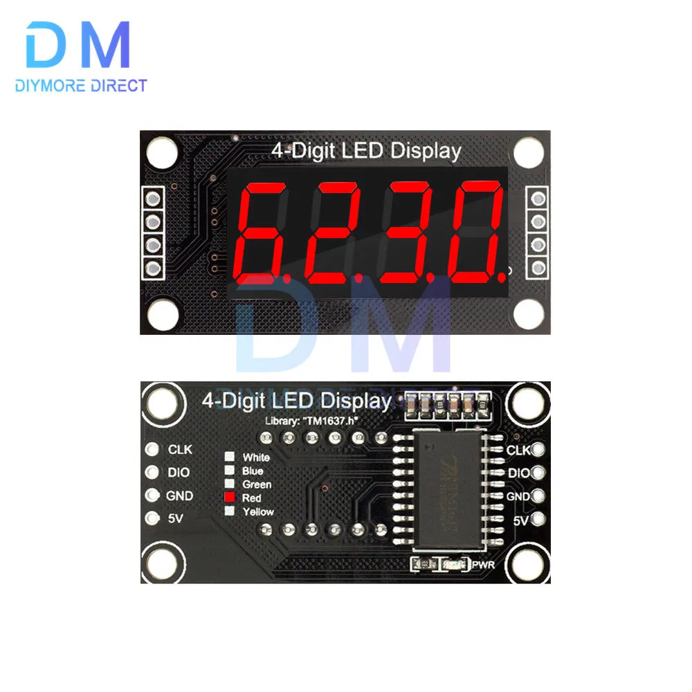 TM1637 LED Display Module For Arduino 0.36 Inch 7 Segment 4 Bits Clock RED Anode Digital Tube Four Serial Driver Board Pack