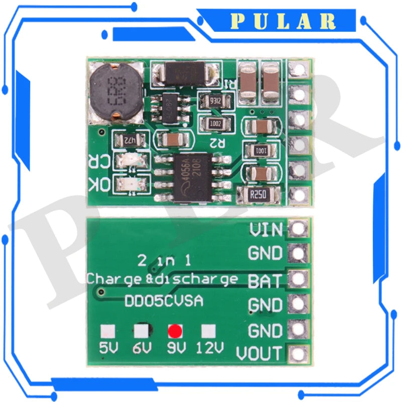 3.7V 4.2V Charger PLR 5V 6V 9V 12V Discharger Board DC DC Converter Boost Module for diy UPS mobile power 18650 lithium battery