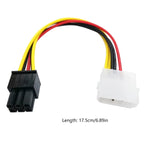 New High Quality 4 Pin Molex to 6 Pin PCI-Express PCIE Video Card Power Cable