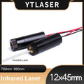 D12X45mm Adjustable Focus 780nm 830nm 850nm 905nm 980nm 1mW 5mW 10mW 30mW 50mW 100mW IR Dot Laser Diode Module Industrial Grade