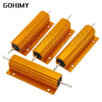 100W RX24 0.01 ~ 100K Aluminum Power Metal Shell Case Wirewound Resistor 0.1 0.5 1 1.5 2 6 8 10 20 100 150 200R 300R 1K 10K ohm