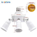 1pc E26 E27 4/7-in-1 Adjustable Rotatable Edison Screw Led Lamp CFL Bulb Base Light Socket Holder Adapter Converter Splitter