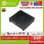Sennuopu HIFI-K10 8-Channel Car Amplifier Integrated 10-Channel DSP Processor, HIFI Car Audio Sound Tuning Amplifier