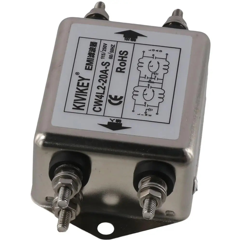 Noise Suppressor Power EMI Filter Termianl Single-Phase Line-Conditioner JREle AC 115/250V 20A CW4L2-20A-S