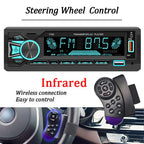 Hippcron Car Radio 1din Srereo MP3 Player Bluetooth FM Receiver With Remote Control AUX/USB/TF Support Phone Charging