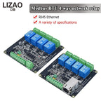 LIZAO Modbus TCP RTU Ethernet Module 4DI 4DO Relay Output RJ45 Digital Switch Input Module for PLC
