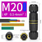 IP68 Waterproof Connector 2/3/4/5 Pin Screw Wiring Terminal Adapter For LED Light Electric Wire Connector Outdoor Junction Box