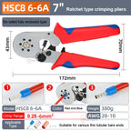 HSC8 6-4A 6-6A VE TE Pliers Self-Adjusting Crimping  Electrical Wire Ferrule Pin Terminal Connectors Crimping Tool Hand pliers