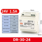 DR-60W Output 5V 12V 15V24V DIN Rail Switching Power Supply 24V DC 220V to 12V Transformer 5V Module Power Supply Box