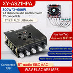 AS21HPA High-Power Bluetooth-BT 5.2 Digital Amplifier Board 2.1 Channel Class D Subwoofer 300W*2+600W TPA3255 Speaker Module