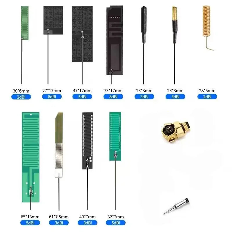 1pcs 433MHz Internal Antenna Lora Singal Amplifier Built-in Spring FPC PCB Patch Antenna 8dbi Booster for Wireless Data Module
