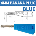 4mm 90 Degree Stackable Banana Plug, Solderless Side Entry Connector for Multimeter Test Leads, Audio Equipment and Power Supply