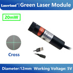 Green Laser Diode Module 20mW Dot Line Cross Projector for Alignment of Cloth Cutting Location