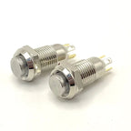 12/16/19/22mm Waterproof Metal Button High Flat head Switch LED Light Momentary Latching 12V 24V 220V Various Colors To Choose