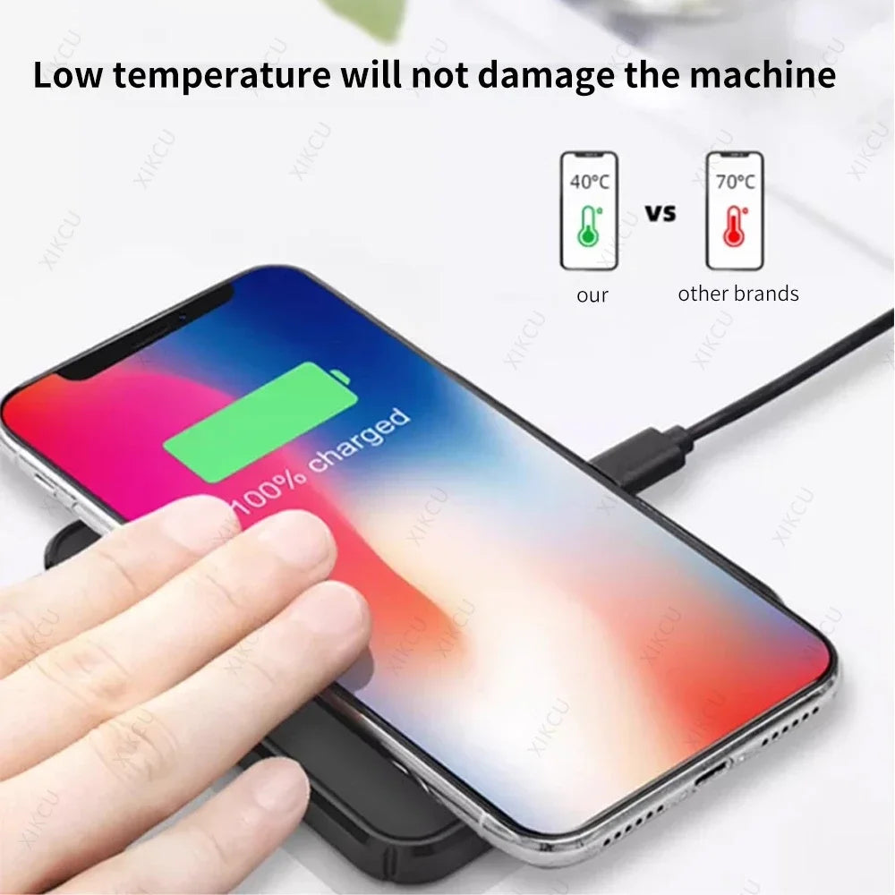 MINI Wireless Charger Station with Cooling Hole for iPhone 17 16 Pro Max 15 14 13 12 Samsung Xiaomi Pro Max Fast Charging Pad