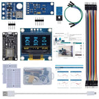 ESP8266 Weather Station Kit, Temperature & Humidity Sensor with OLED Display, Breadboard and Accessories for Arduino IoT Project