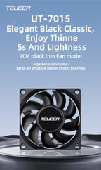 TEUCER UT-60 Slim 60mm PC Case Fan 3500RPM High Airflow CPU Cooler 6/7CM Ultra-thin Cooling Fan