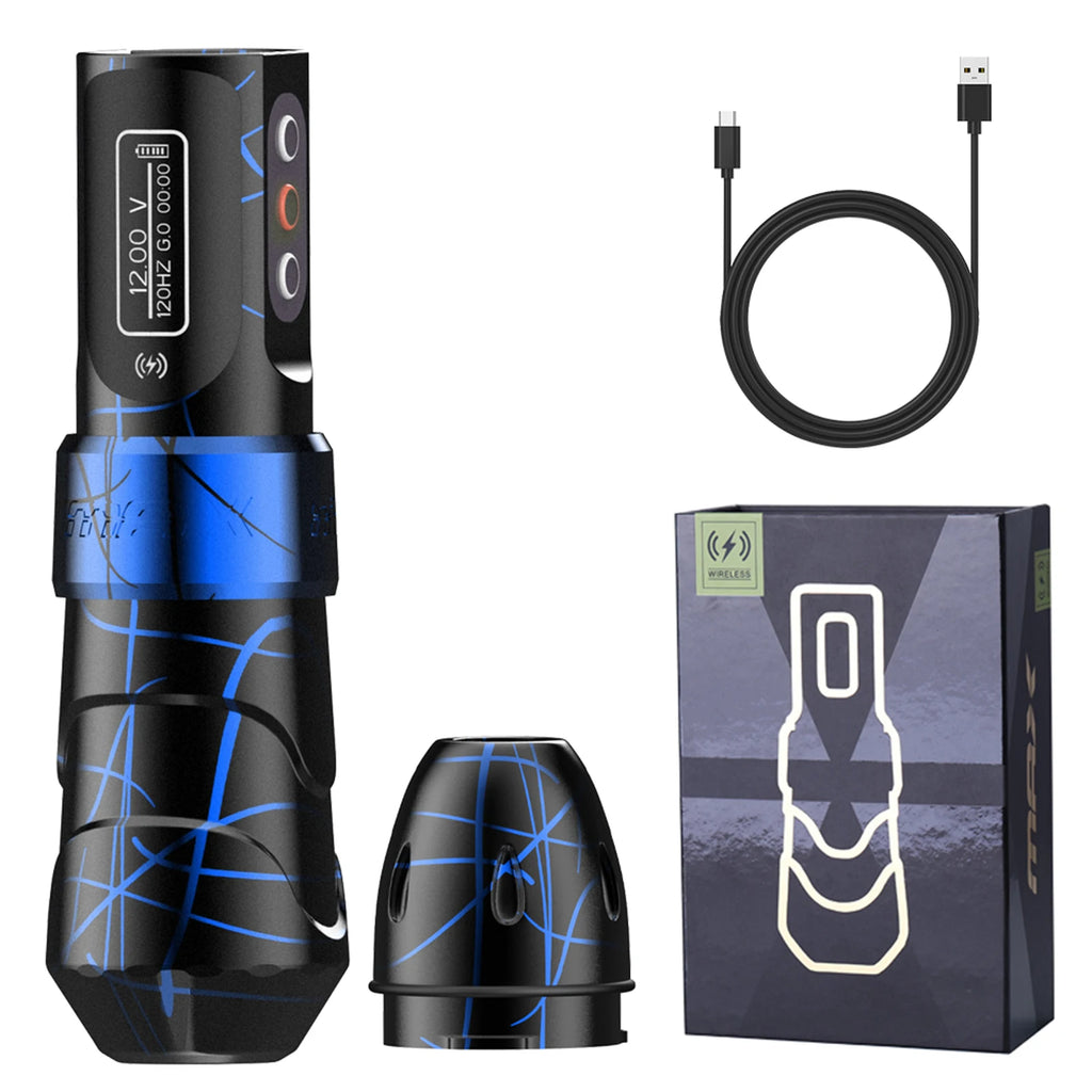 Yilong Flux Max Professional Wireless Tattoo Machine Permanent Makeup Machines LED Digital Screen Stroke 3.5mm Tattoo Pen