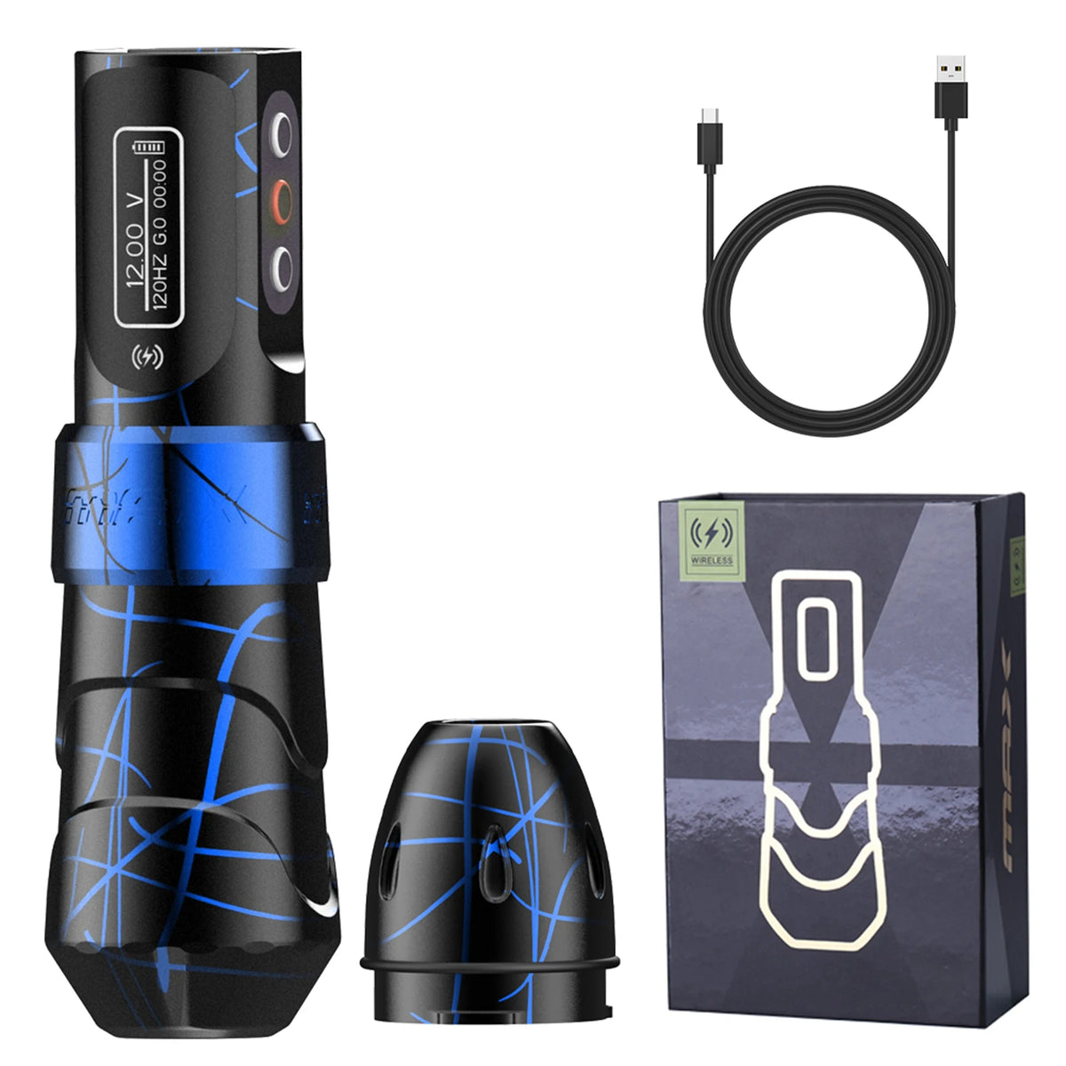Yilong Flux Max Professional Wireless Tattoo Machine Permanent Makeup Machines LED Digital Screen Stroke 3.5mm Tattoo Pen