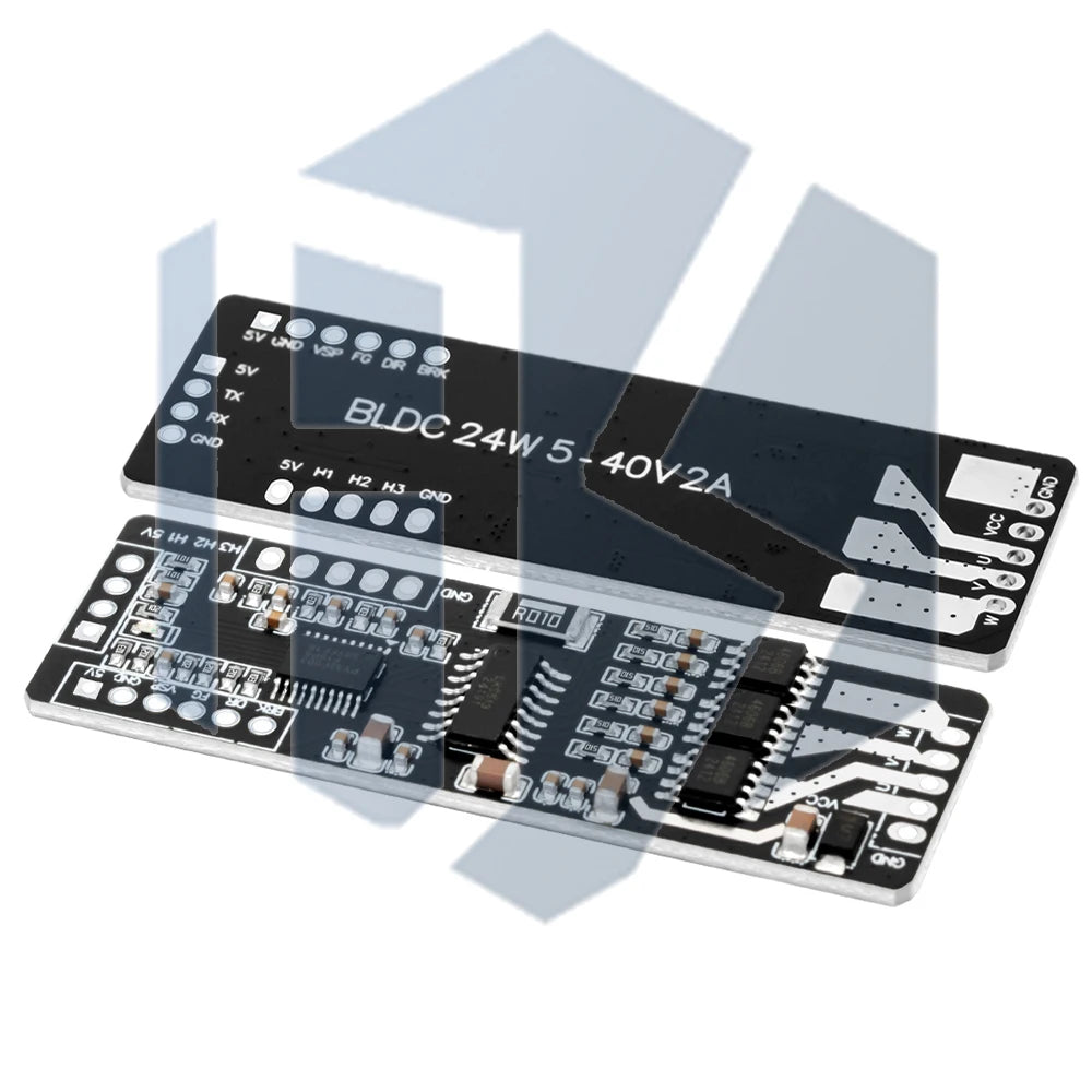 24W BLDC Motor Driver Module 5V-40V 2A Three-Phase PWM with Hall Sensor and Inductive Control