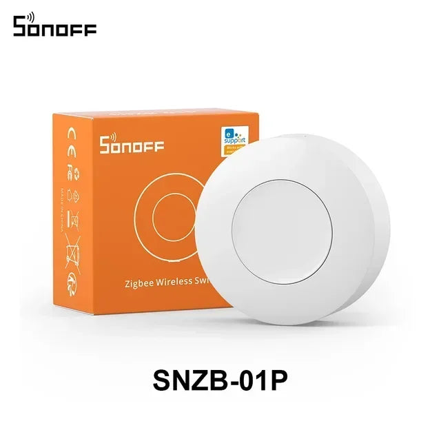 SONOFF SNZB-01P Zigbee Wireless Switch Button Smart Scene Switch Smart Home Voice Control For EWeLink APP Alexa Home Assistant