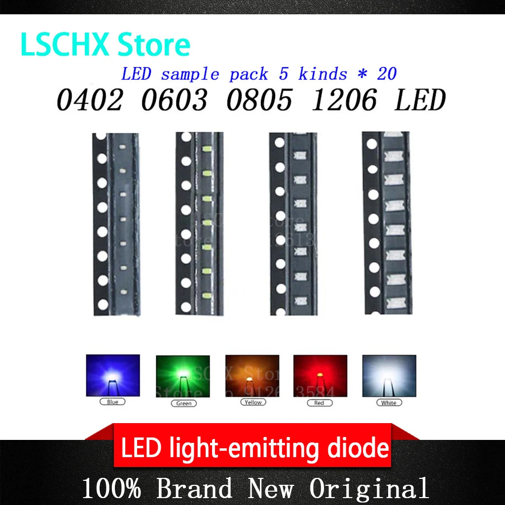 1Reel 3000pcs 0805 SMD LED diodes light yellow red green blue White Hot sale