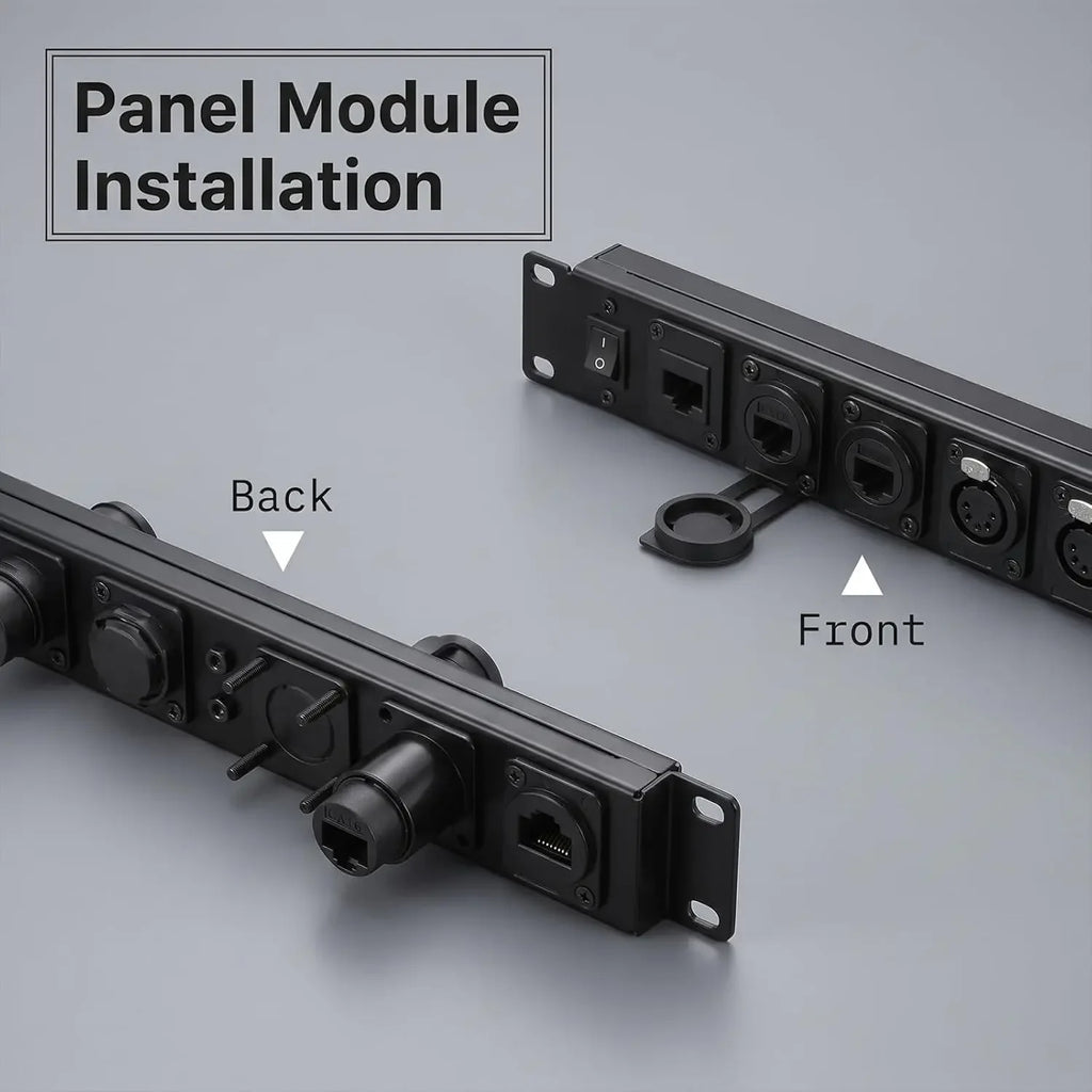 3-1PCS RJ45 Cat6 Panel Mount Adapter Female-to-Female Ethernet Pass-Through Connector RJ45 Shielded D-Type Ethernet Bulkhead