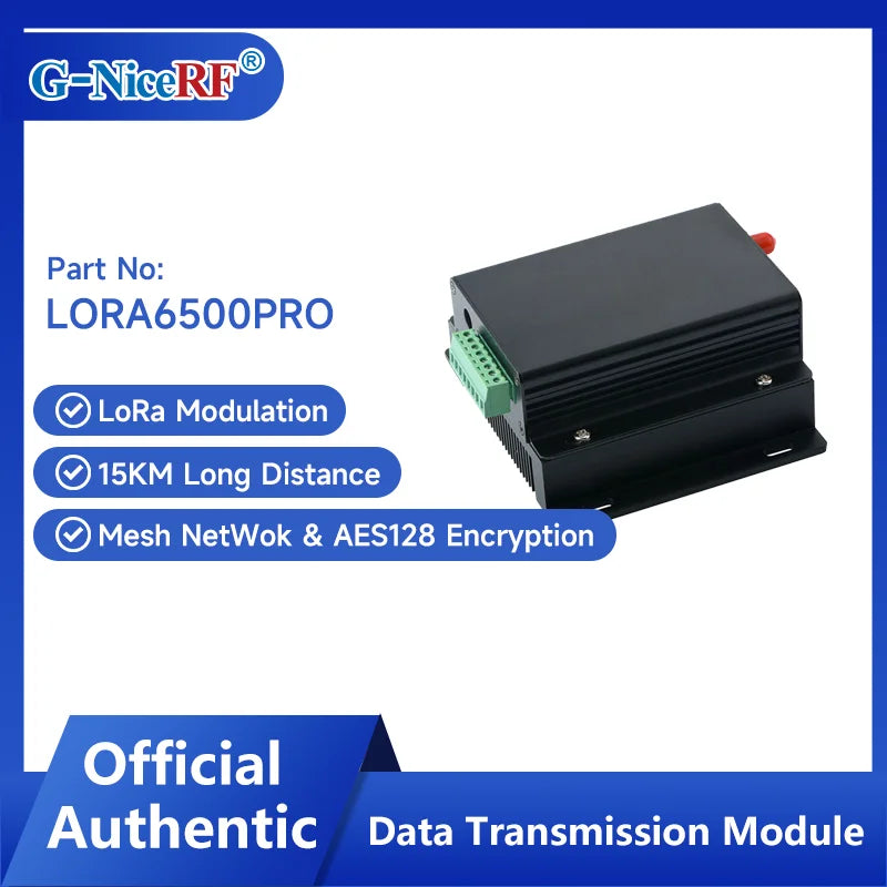 4PCS/Lot LoRa6500Pro Module with Rod Antenna and USB Bridge Board  5W Transparent Data Transmission Module, AES128 Encryption