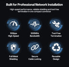 BYXGD CAT6A Tool‑Free Shielded RJ45 Connector 10Gbps 500MHz Reusable STP Ethernet Plug No Crimp Tool for 22‑26AWG Network Cable
