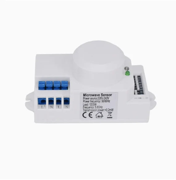 360 Degree 12V-24V Microwave Motion Sensor Light Switch Induction with Dry Contact Output for Home Automation