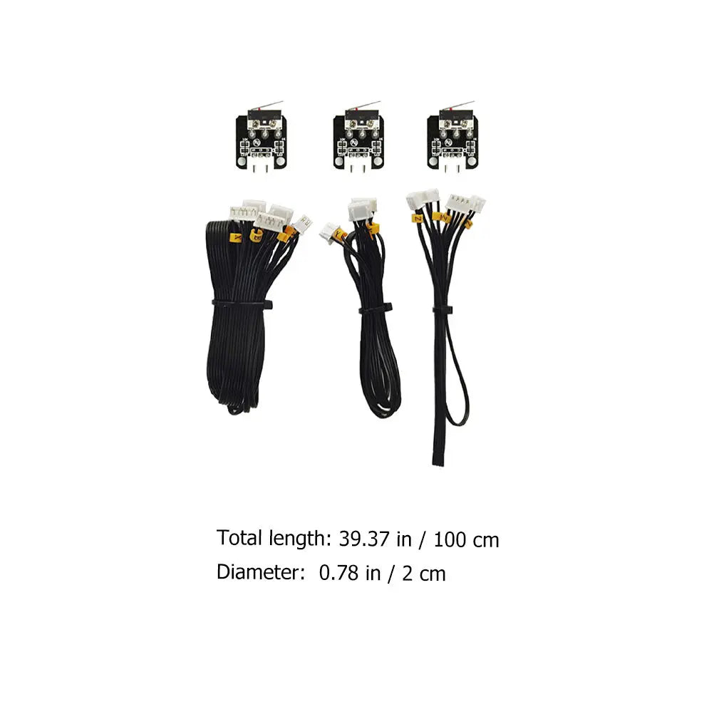 1 set Limit Switch Cable For 3D Printer X Y 3 Pin Mechanical Endstop Replacement Compact Plug Play 3D Printer Accessories