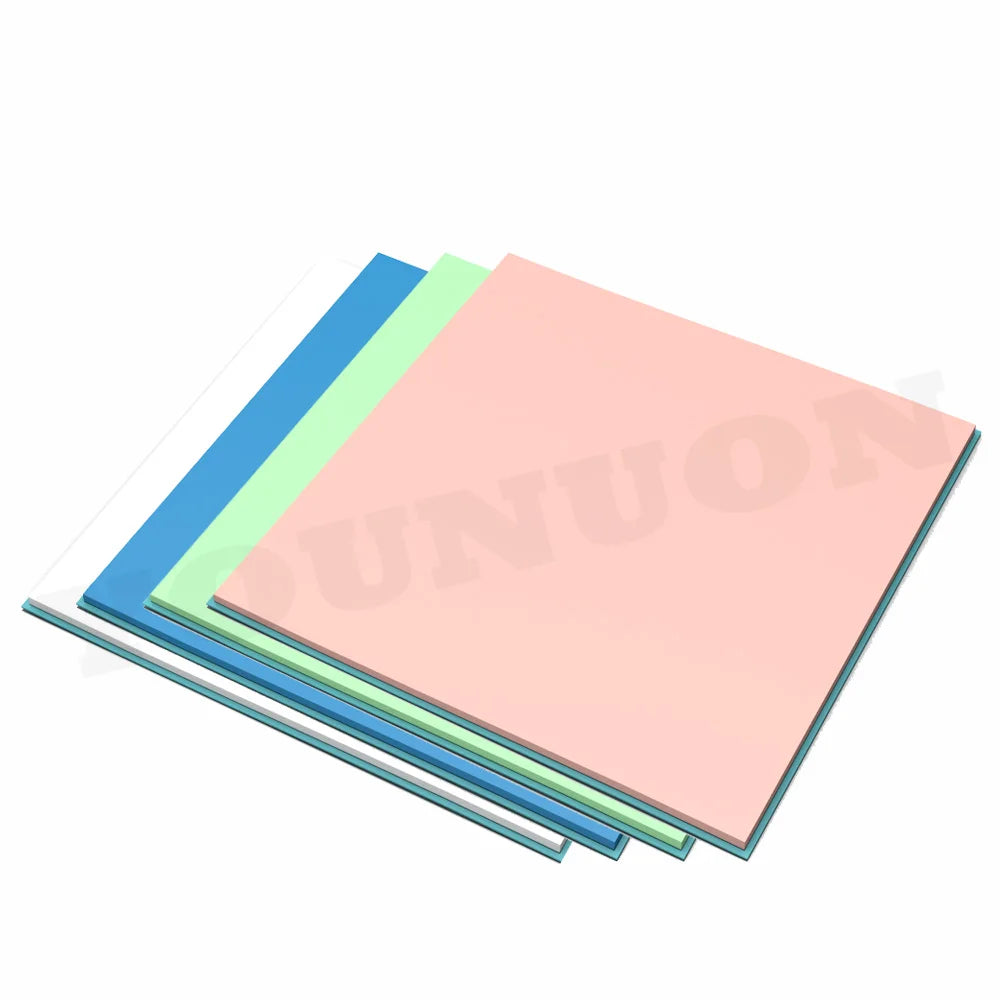 8 Pieces 100x100x0.5mm 1mm 1.5mm 2mm 2.5mm 3mm 4mm 5mm Blue White Green Combination Thermal Pads Cooling Conductive Silicone