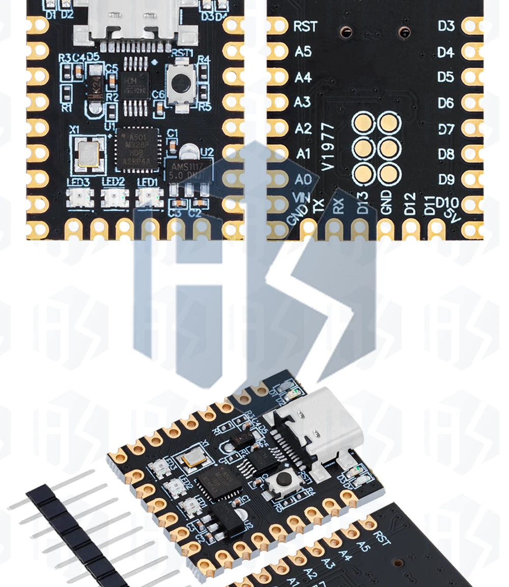 1~10PCS Super Mini Nano V3 Atmega328P Microcontroller Core Board Soldering Development Board Improved Version Module EGBO