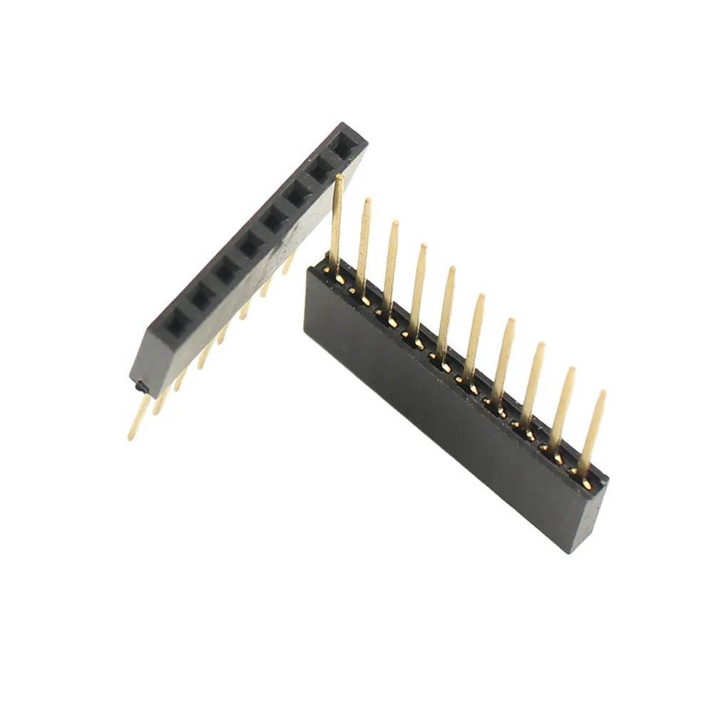 10pcs 2.54mm Pitch PC104 4P 6P 8P 10P 4 6 8 10 Pin Long Single Row Straight Female Header Socket Connector For Arduino