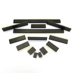 100pcs 2.54mm Single Row Straight 0.1" Reflow Rohs Gold PCB Connector PH8.5 2/3/4/5/6/7/8/9/10/12-40P Female Pin Header Socket