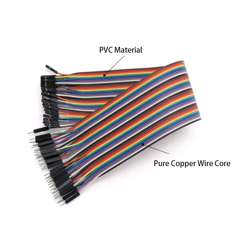 Jumper Wire 40Pins 2.54mm 10/15/21/30/40CM Female To Female, Male To Female, Male To Male Jumper Line Connecting Cable DIY KIT