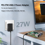 Raspberry Pi 5 Power Adapter, PD 27W USB Type-C 5V 5A Power Supply