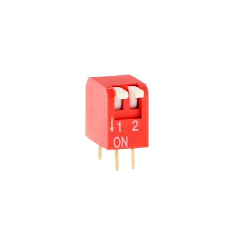 5pcs/lot Slide Type Lateral Toggle DIP Switch 2 3 4 5 6 8 Pin P 2.54mm Pitch Position Way DIP Red Snap Switch